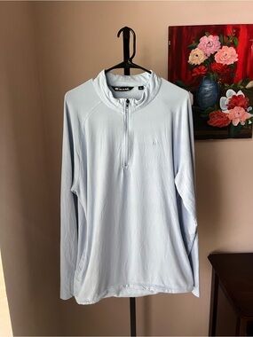 Travis Mathew Light Blue Quarter-Zip Performance Pullover